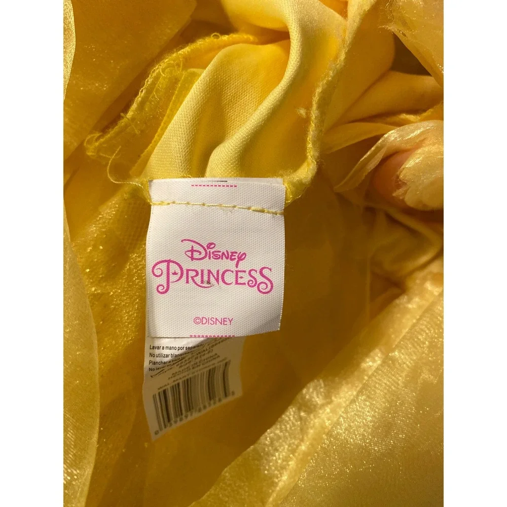 Disney Princess Belle Costume Dress Yellow Beauty and the Beast Girls S 4-6 0223